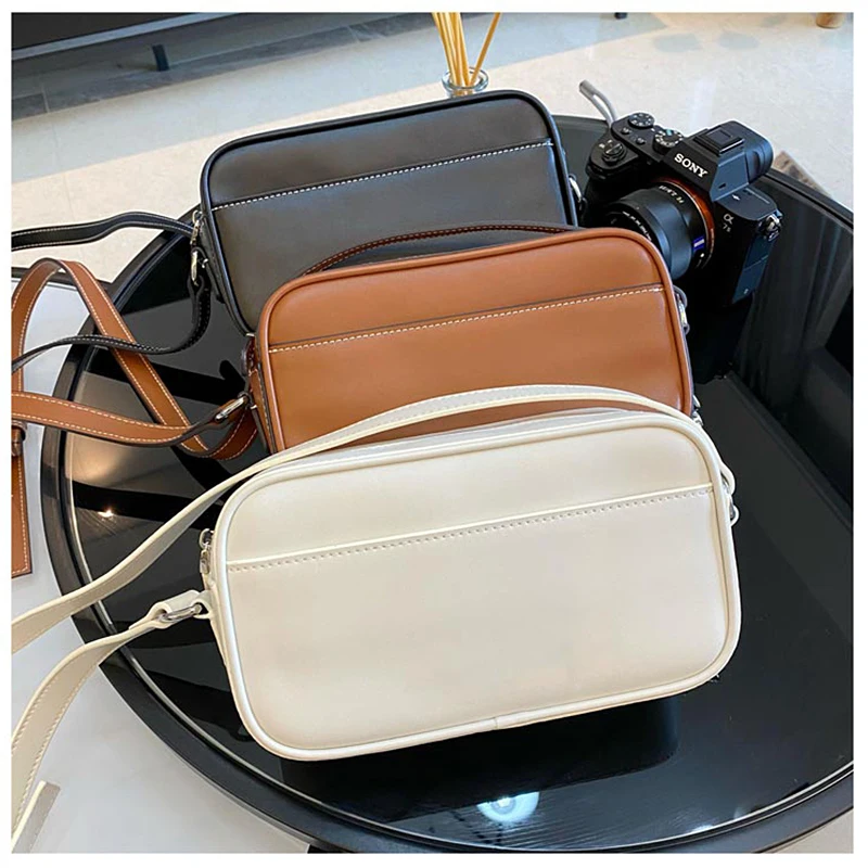 2022 Trend New Unisex Bolsas Designer Luxury Small  Handbags Leather Box Small Square Camera Bag Shoulder Crossbody Women's Bag