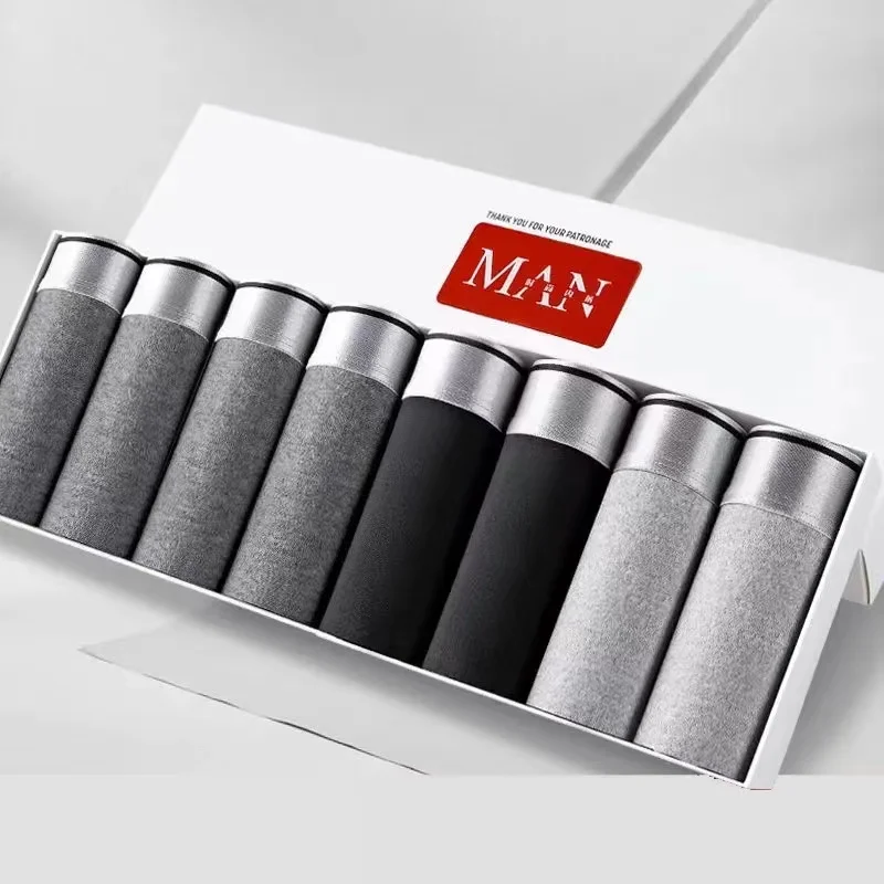 Hot Sale 8Pcs/Lot Men's Panties Underwear U Pouch Close-fitting Comfortable Pure Cotton Underpants Solid 100% Cotton Underpants
