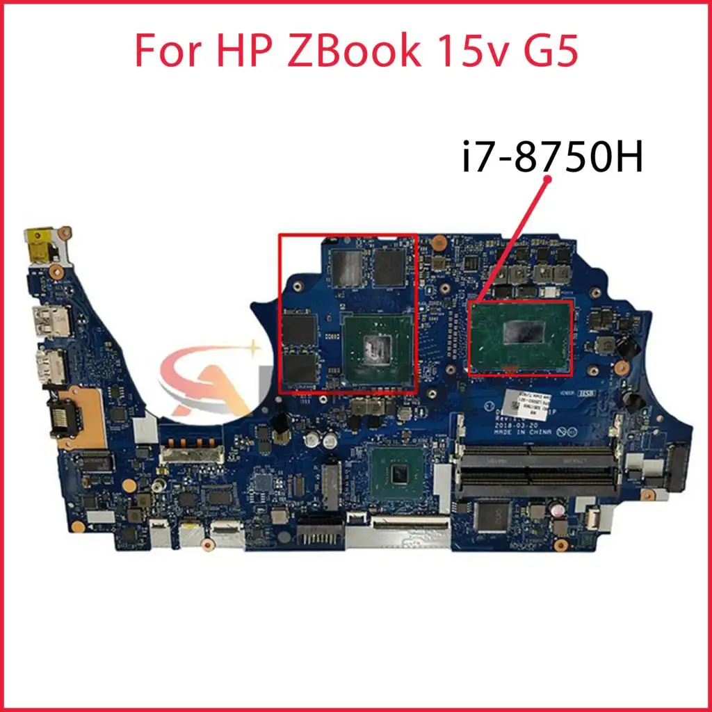 

LA-F851P For HP ZBook 15v G5 Laptop Motherboard W/ i7-8750H NVIDIA Quadro P600 4G-GPU L25092-001 L25092-601 L25093-601