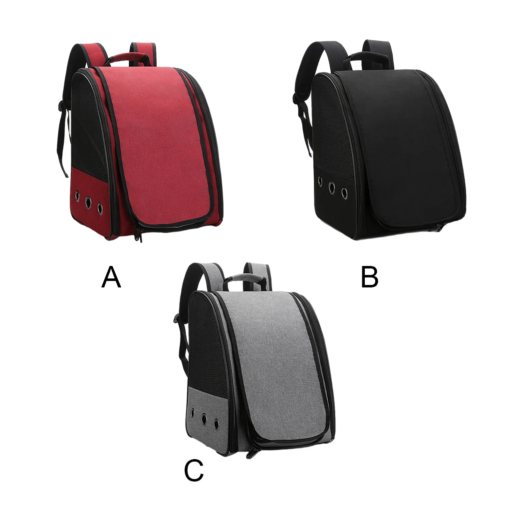 

Bird Transport Bag Universal Backpack Waterproof Canvas Birds Carrier with Sliding Compartment Perch Pet Cage Red