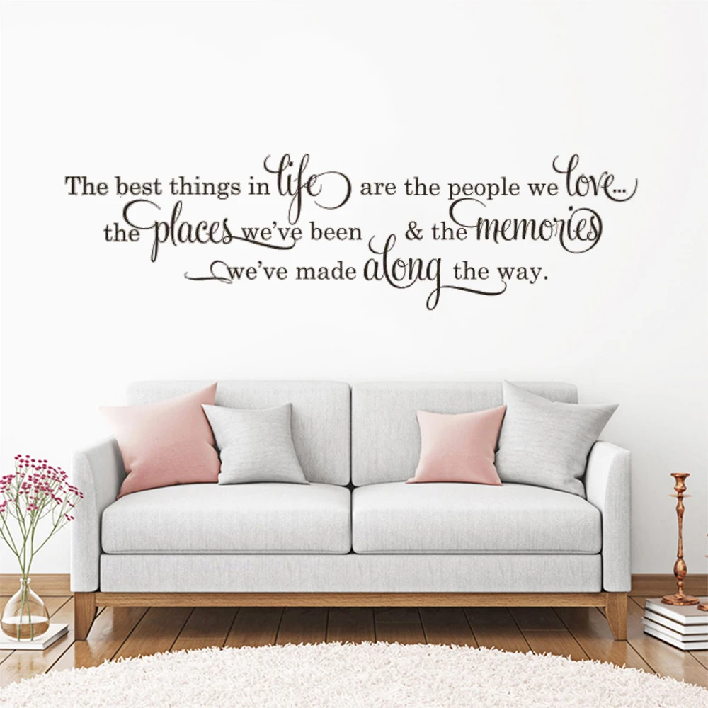 

The Best Things In Life Quotes Wall Decals Vinyl Stickers For Bedroom Livingroom Home Decor Murals Removable Poster HJ1570