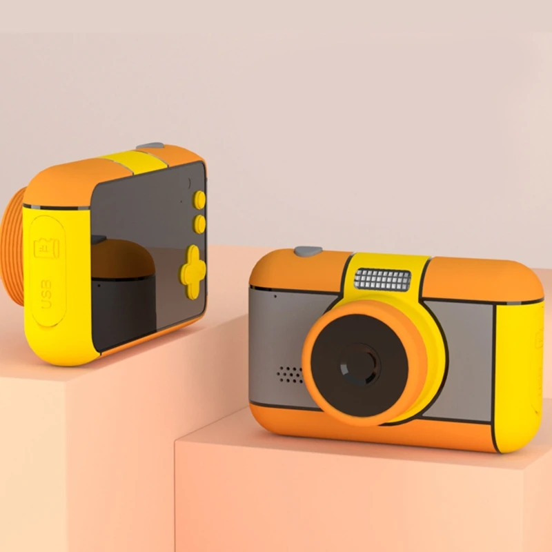

Детская цифровая камера для селфи, перезаряжаемая камера, игрушка, видеокамера с экраном 2,4 дюйма, подарок, фотовспышка для детей, мальчиков ...