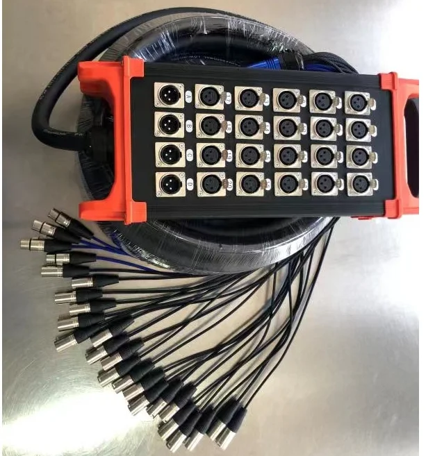 8/12/16/24/32 канальный многожильный XLR аудио кабель со сценической коробкой