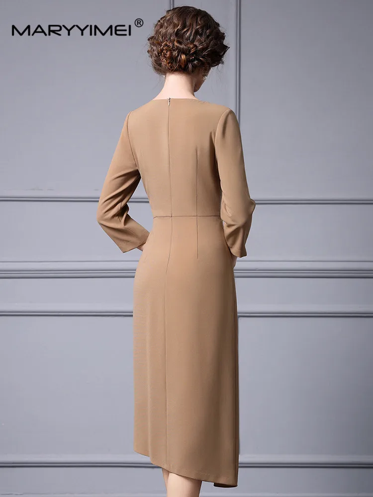 Женское винтажное бальное платье с круглым вырезом и рукавом 2024