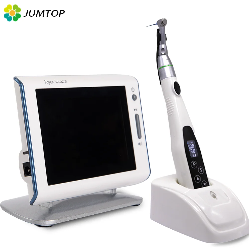 

Dental Wireless Endo Motor with LED 16:1 Contra Angle 6 Programms Endodontic Instrument Root Canal Apex Locator Whole Set