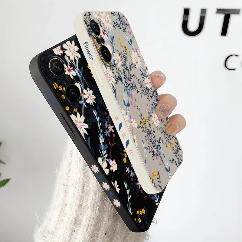 Чехол с цветочным принтом для Xiaomi Redmi K60 K40 K40S K30S K30I K30 Pro Plus ультра силиконовый