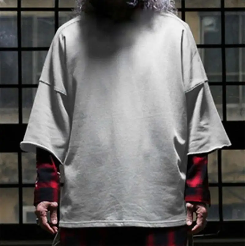 

Short Sleeve 3 / 4 Sleeve Men's Half Sleeve T-shirt 5 / 4 Sleeve Loose Off Shoulder Personalized Top T-Shirt Large Sweater