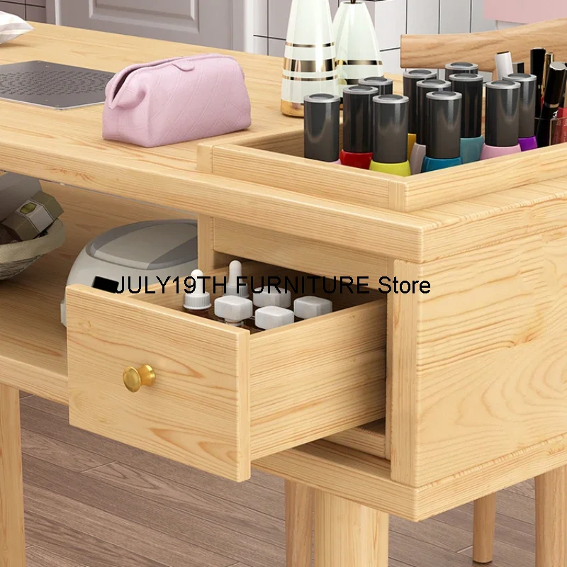 Деревянный японский Маникюрный Стол простой дизайн для салона изысканный приема