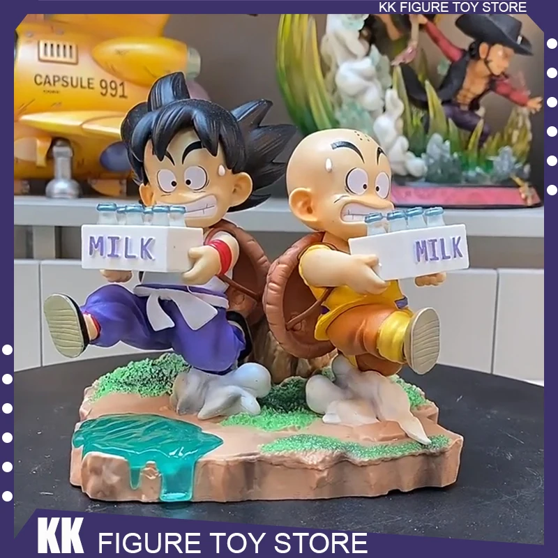 

15cm Dragon Ball Z Anime Figure Kuririn Goku Send Milk Figure Action Figure Dbz Statue Figurine Collection Model Doll Toys Gift