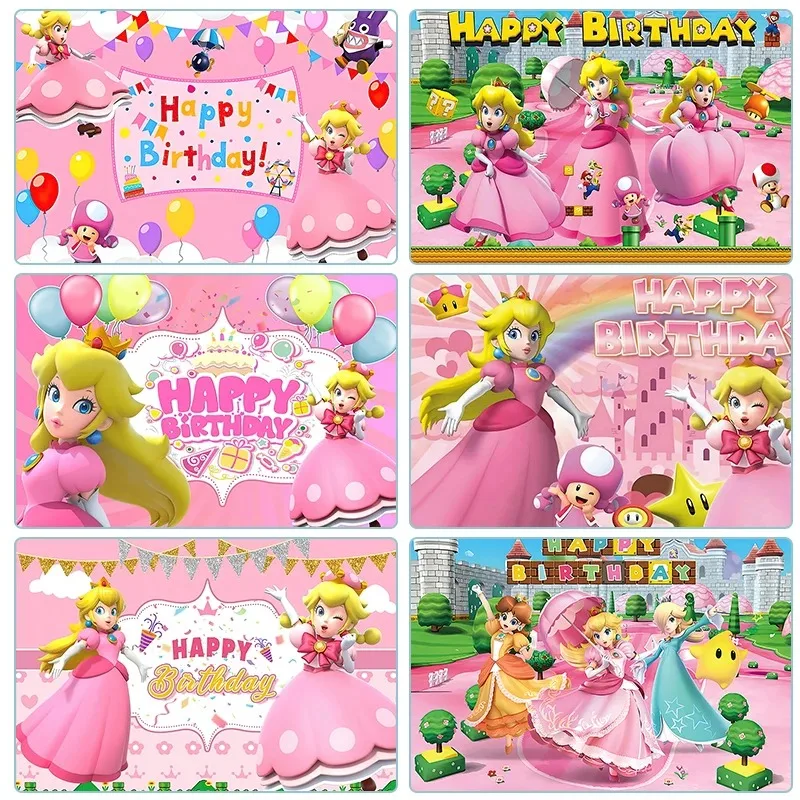 Студийный фон для фотосъемки с изображением принцессы и персика