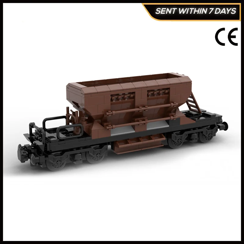 

MOC DB German Railway Freight Wagon Gravel Side Dumper Wagon Building Blocks Kit Train Bricks Model Diy Toys For Kid's Gifts