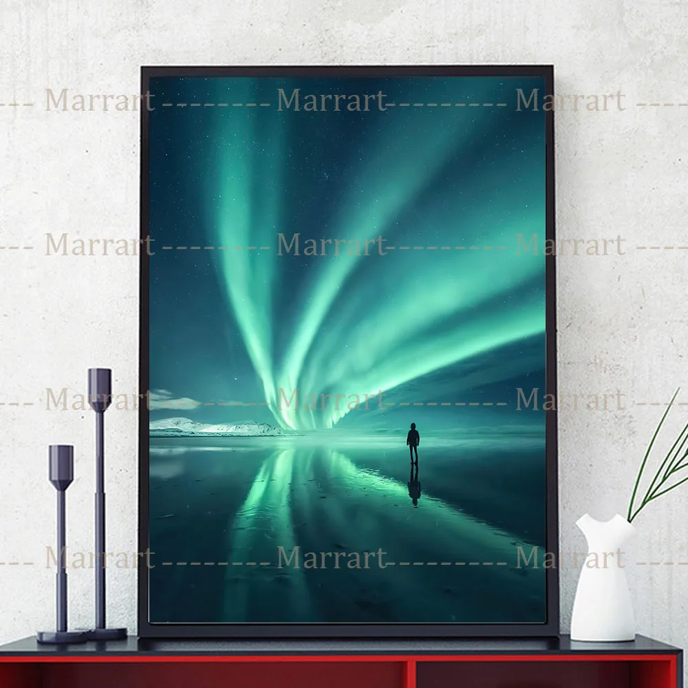 Исландская мечтательная Аврора современное искусство принт Следуйте Аврору