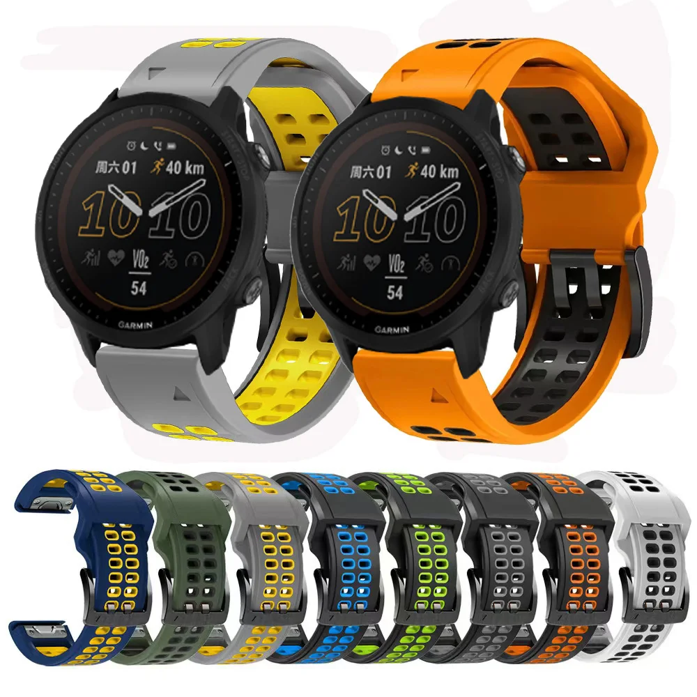 

Ремешок силиконовый для наручных часов, для Garmin Forerunner 955 945 745 EPIX MARQ Instinct 2 Fenix 7 6 5, 22 мм