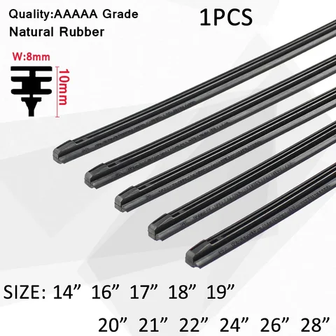 1 шт., мягкая резиновая щетка стеклоочистителя, 14-28 дюймов