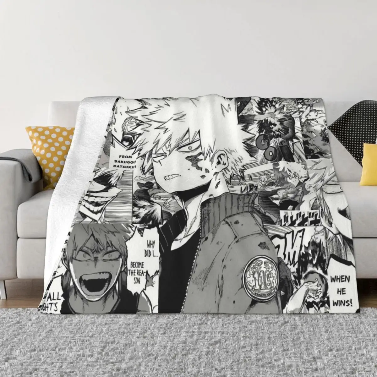 

My Hero Academia Dabi Collage Blanket Super Warm Flannel Fleece Throw Blankets for Easy Care Machine Travel Camping Blankets