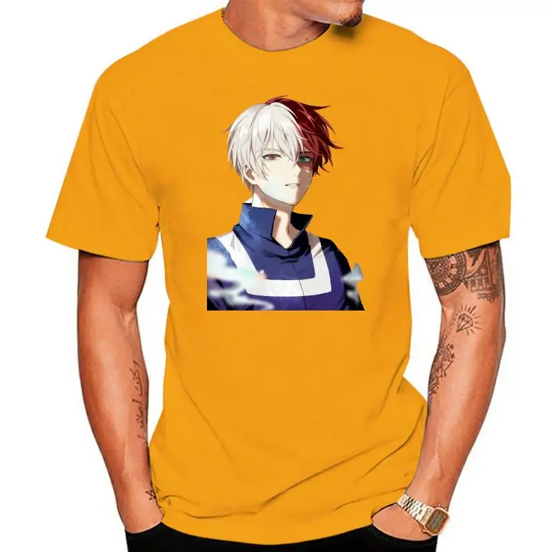

Todoroki Anime Black, Navy T-Shirt Pure Cotton Tee Shirt
