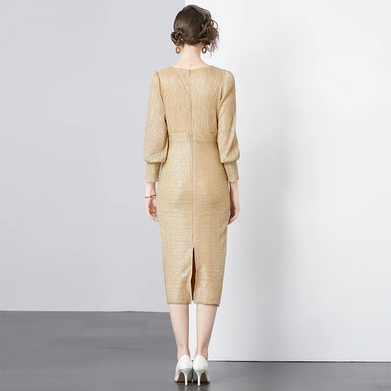 Европейская мода элитное роскошное платье в стиле ретро элегантное тонкое