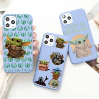 star wars baby yoda phone case for iphone 13 12 mini 11 pro max x xr xs 8 7 6s plus candy purple silicone cover