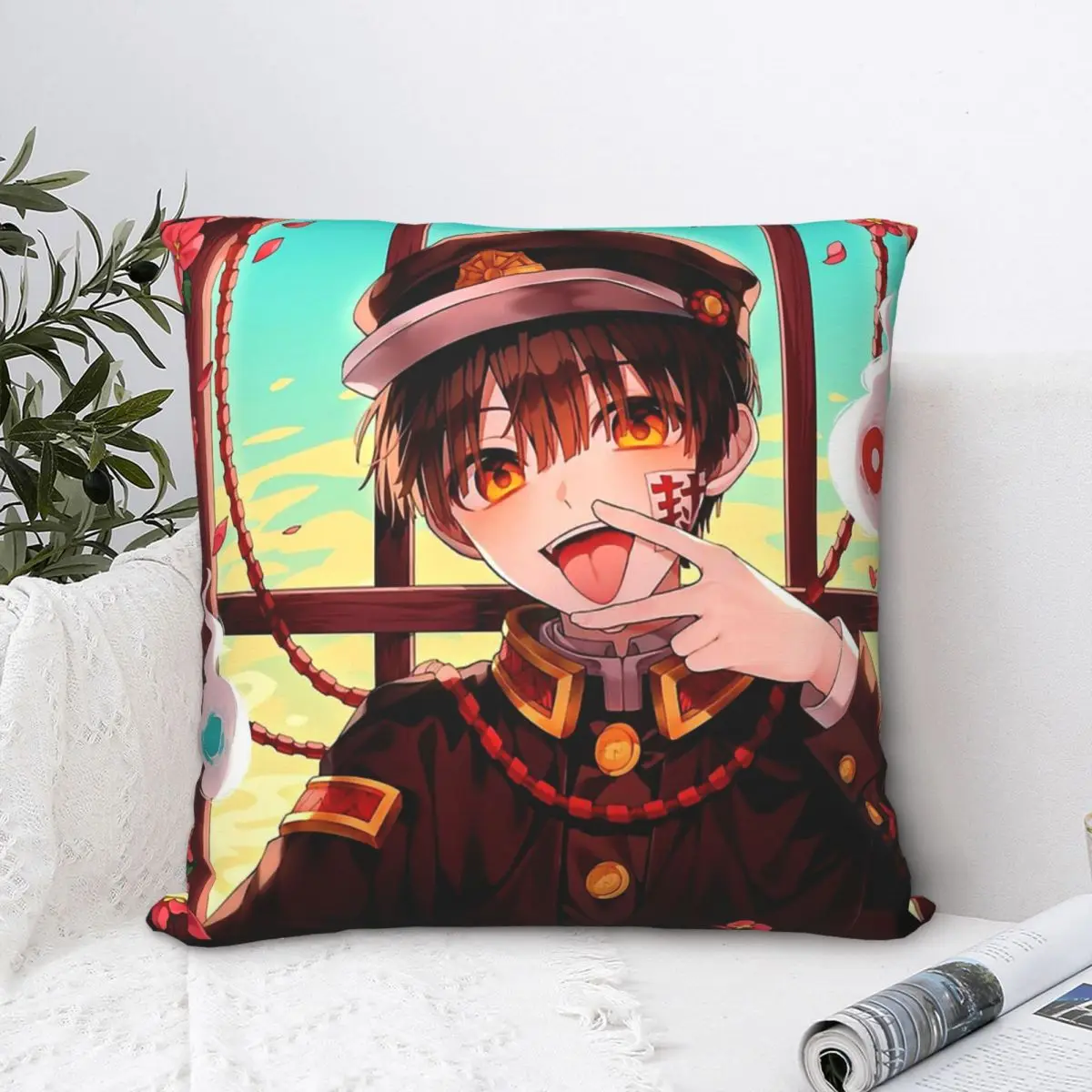 

Toilet-bound Hanako-kun Jibaku Shounen Hanako Kun Throw Pillow Case Cushion Home Sofa Chair Print Decorative Hug Pillowcase