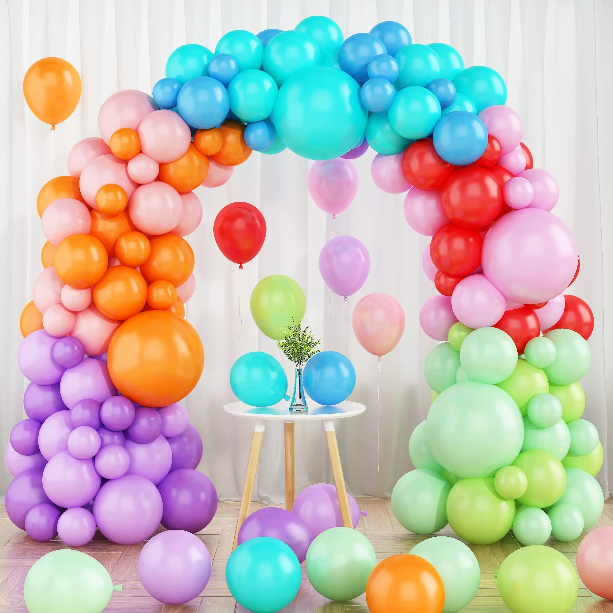 

87pcs Rainbow Balloon Garland Balloon Arch Kit Assorted Color Latex Balloons Wedding Baby Shower Birthday Party Decorations