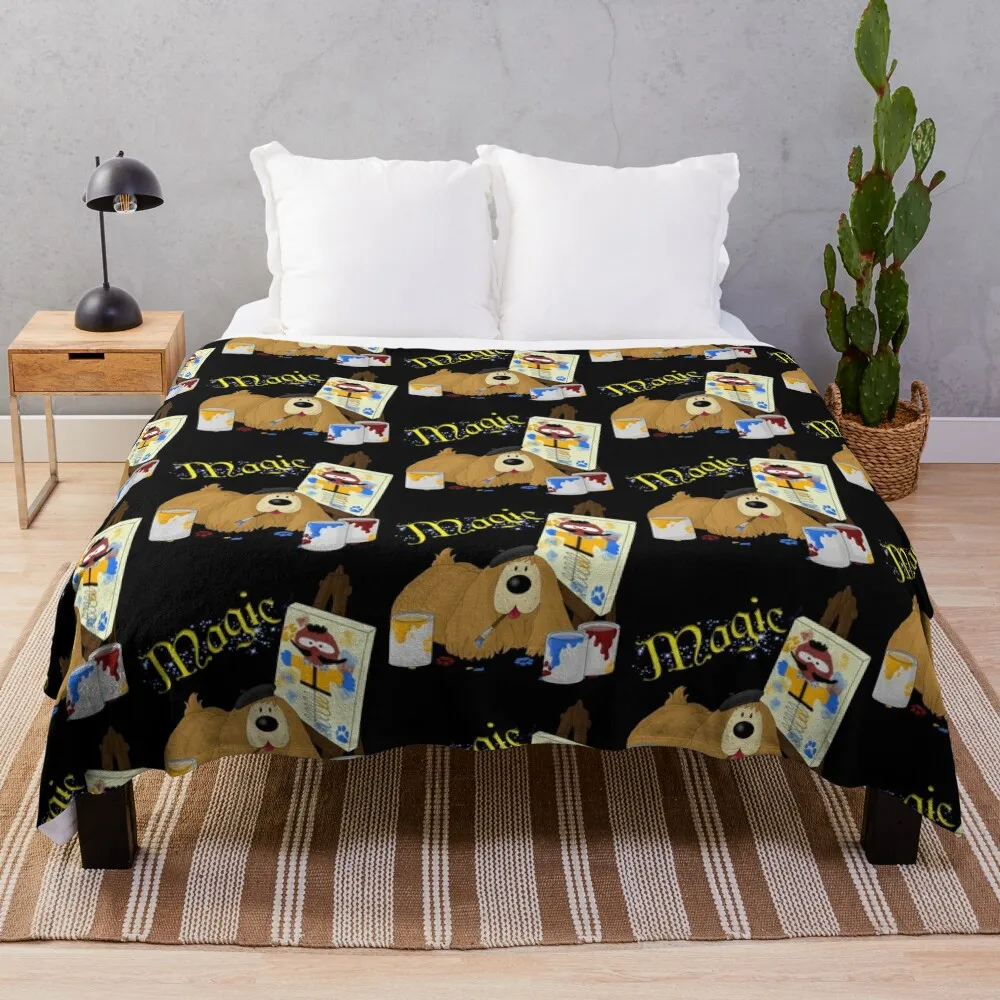 Одеяло с каракулями Dougal волосатые одеяла полярного цвета