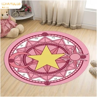 round carpet rug witchcraft magic array summoning symbol floor mat carpet for living room bedroom magical girl swivel chair rugs