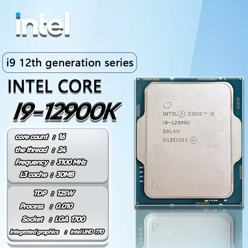Новый процессор Intel Core i9 12900K 3 1 ГГц шестнадцать ядер двадцать четыре потока 10 нм L3 =