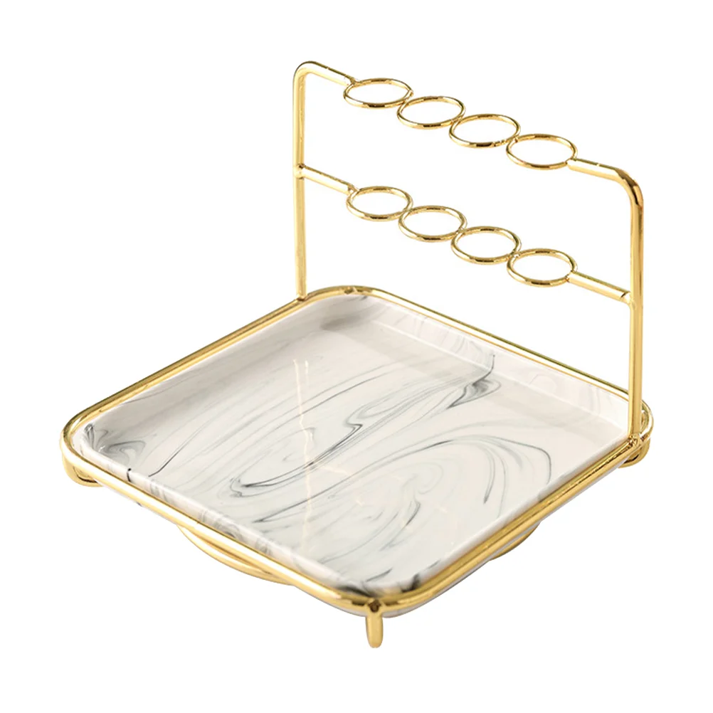 

Iron Art Home Jewelry Rack Creative Cosmetics Storage Shelf Makeup Brush Holder