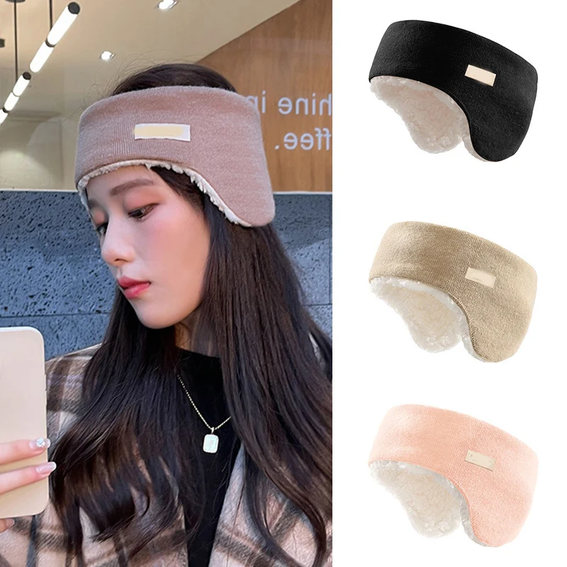 

Ear Protection Headbands Men Women Outdoor Cycling Windproof Earmuffs Fleece Warm Ear Protection Headband Soft Lamb Wool Earmuff