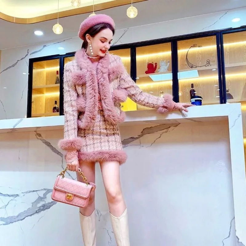 Женское платье во французском стиле темпераментная Милая ветровка и юбка для