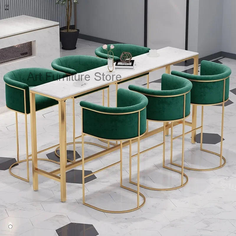 Черные металлические барные стулья роскошный скандинавский акцент стул для