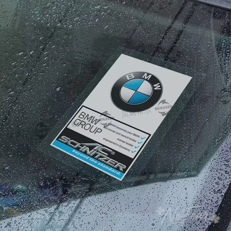 Фото 1 шт. для BMW M Power I3 G08 F15 F16 G20 E34 F94 F95 G30 G11 G12 E36: Статическая наклейка на стекло автомобиля, декоративная эмблема, виниловая наклейка №1