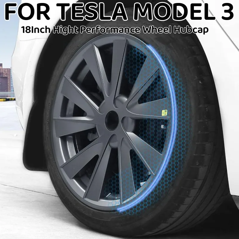 

18Inch Wheel Cap Performance Wheel Hubcap Automobile Replacemen Wheel Cap Full Rim Cover For Tesla model 3 2018-2023 Accessories