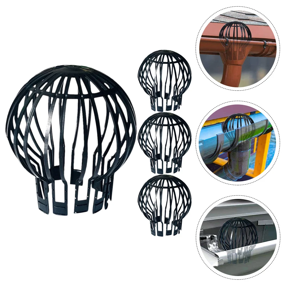 

4 Pcs Drain Filter Gutter Screen Strainer Gutter Protection Systems Mesh Protector Screen Downspout Universal Guard Protection