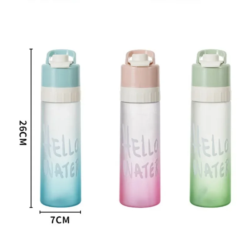 Бутылка для воды с распылителем спорта на открытом воздухе 650 мл
