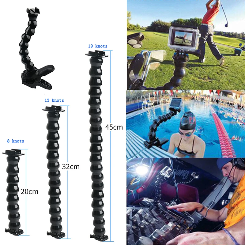 

Flexible Adjustable Clamp Arm Bracket Holder Mount Adapter for Gopro Hero 11 10 9 8 DJI Osmo Xiaomi Yi Action Camera Accessories
