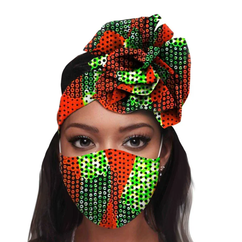 Бандана с цветочным принтом в африканском стиле Женская подходящая декоративная