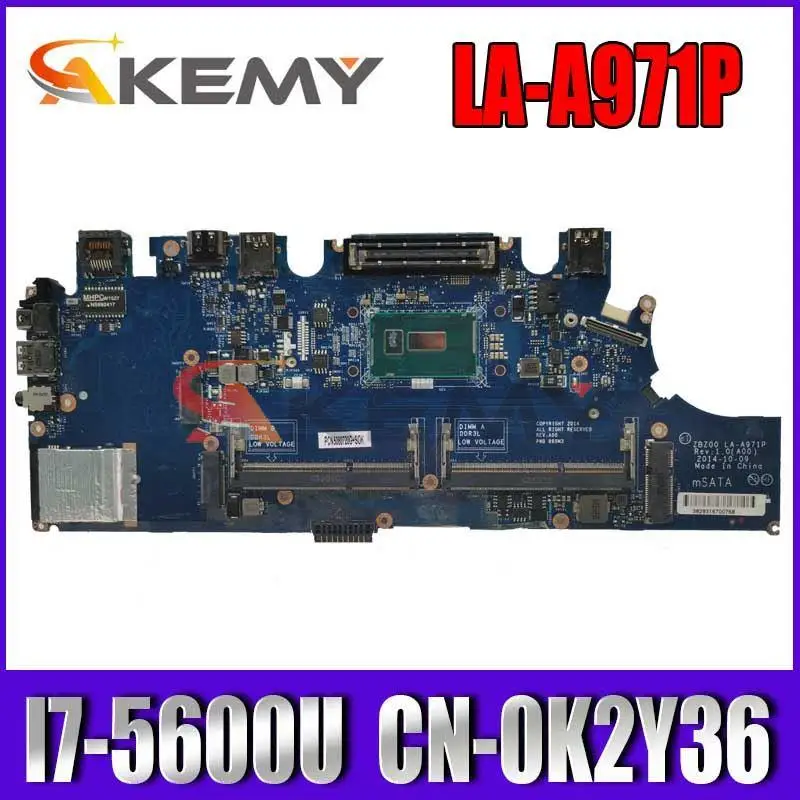 

NEW ZBZ00 LA-A971P For Latitude 7250 E7250 Laptop Notebook w/ i7-5600u Motherboard CN-0VN7NP VN7NP Mainboard 100% tested