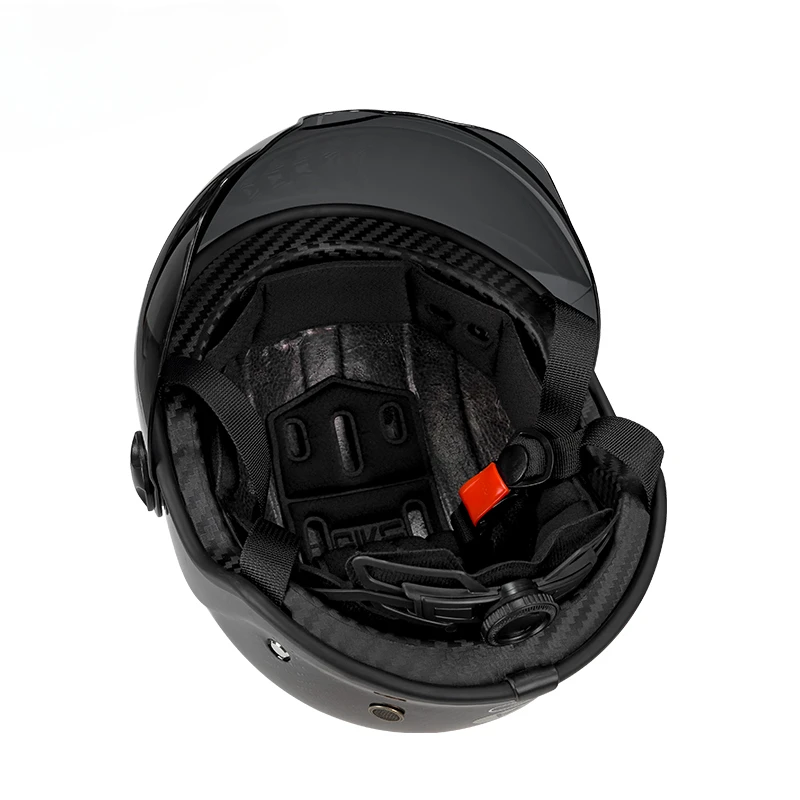 Qike полушлем из углеродного волокна электромобиль мотоцикл локомотив летняя