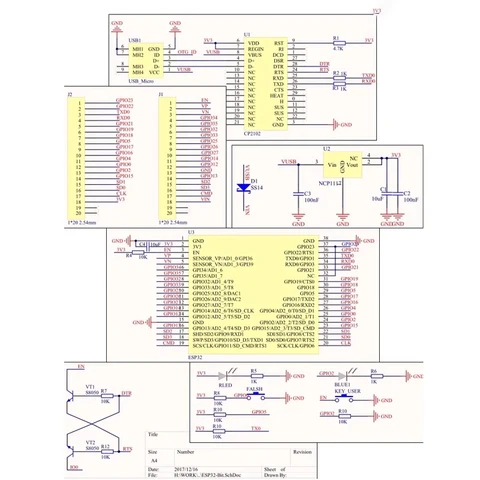Набор для разработки SNVI ESP32 USB Type-C