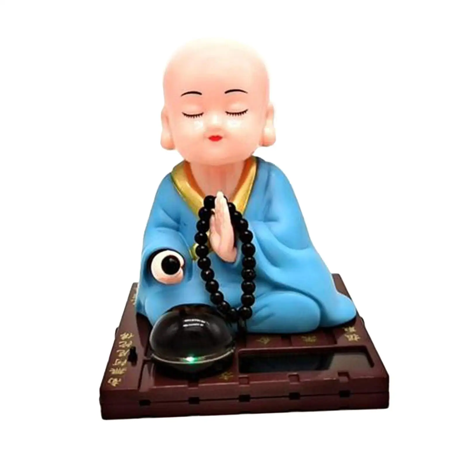 

2x Dancing Toy Buddhist Nodding Head Toy Car Decoration Blue