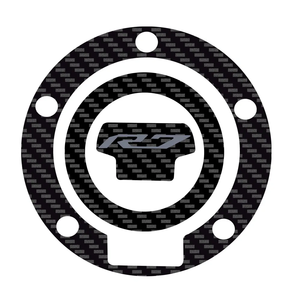 

R7 для YAMAHA R7 2021-2024 наклейка на крышку топливного бака мотоцикла 3D резиновая водонепроницаемая защита от царапин