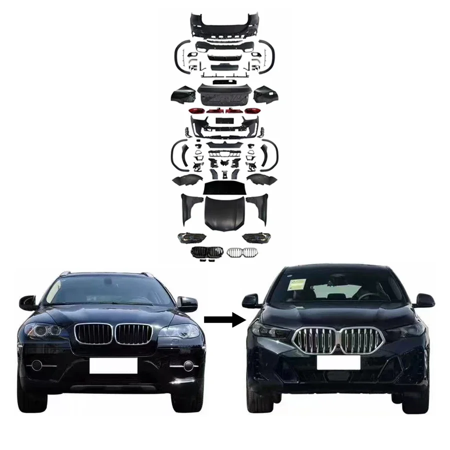 X6 E71 наушники на колесах G06 LCI MT стильная ступня 2009-2014 бампер искусственная челка