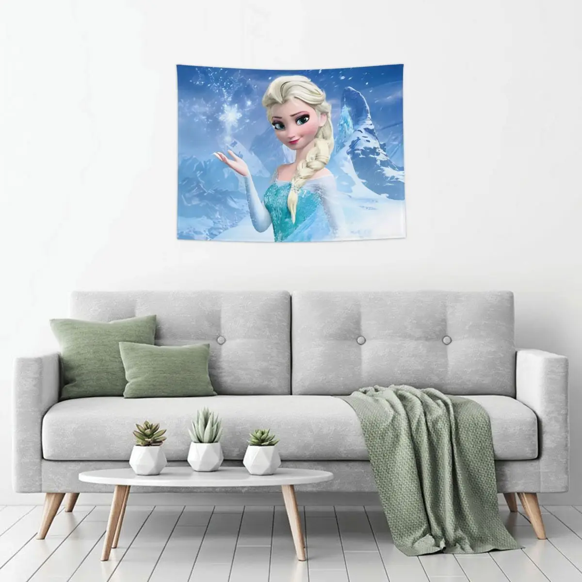 Гобелен Холодное сердце принцессы Эльзы в стиле хиппи полиэстер настенный