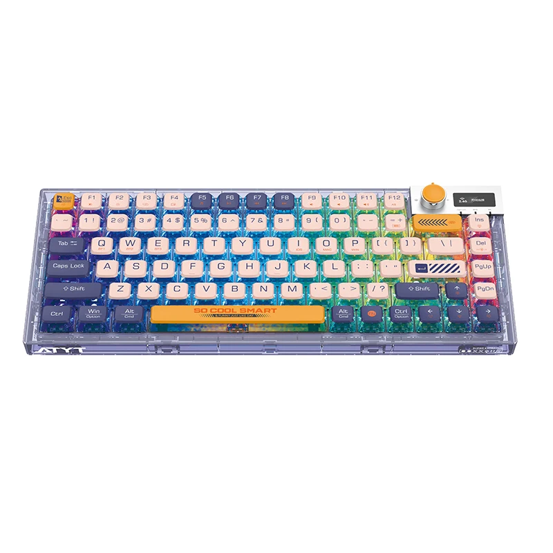 

81 Key 96% Hot Swappable Gasket Mounted Mechanical Keyboard with RGB Backlight, Double-Shot PBT Keycaps for Mac & Win