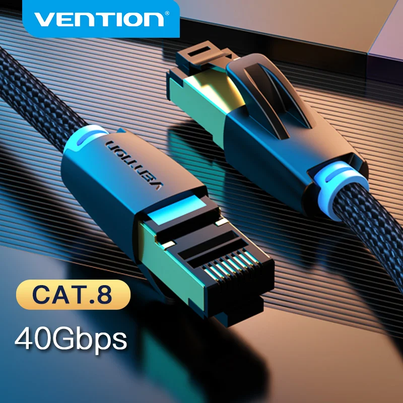 

7182 NO.2 Ventie Ethernet кабель Cat8 40 Гбит/с 2000 МГц сетевой шнур нейлоновый Gevlochten RJ45 соединительный кабель для ноутбука PS4 маршрутизатора