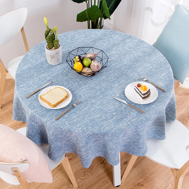 Proud Rose Cotton Linen Table Cloths Nordic Tea Coffee Tablecloths Round Table Cover for Round Table Wedding Party Decorations