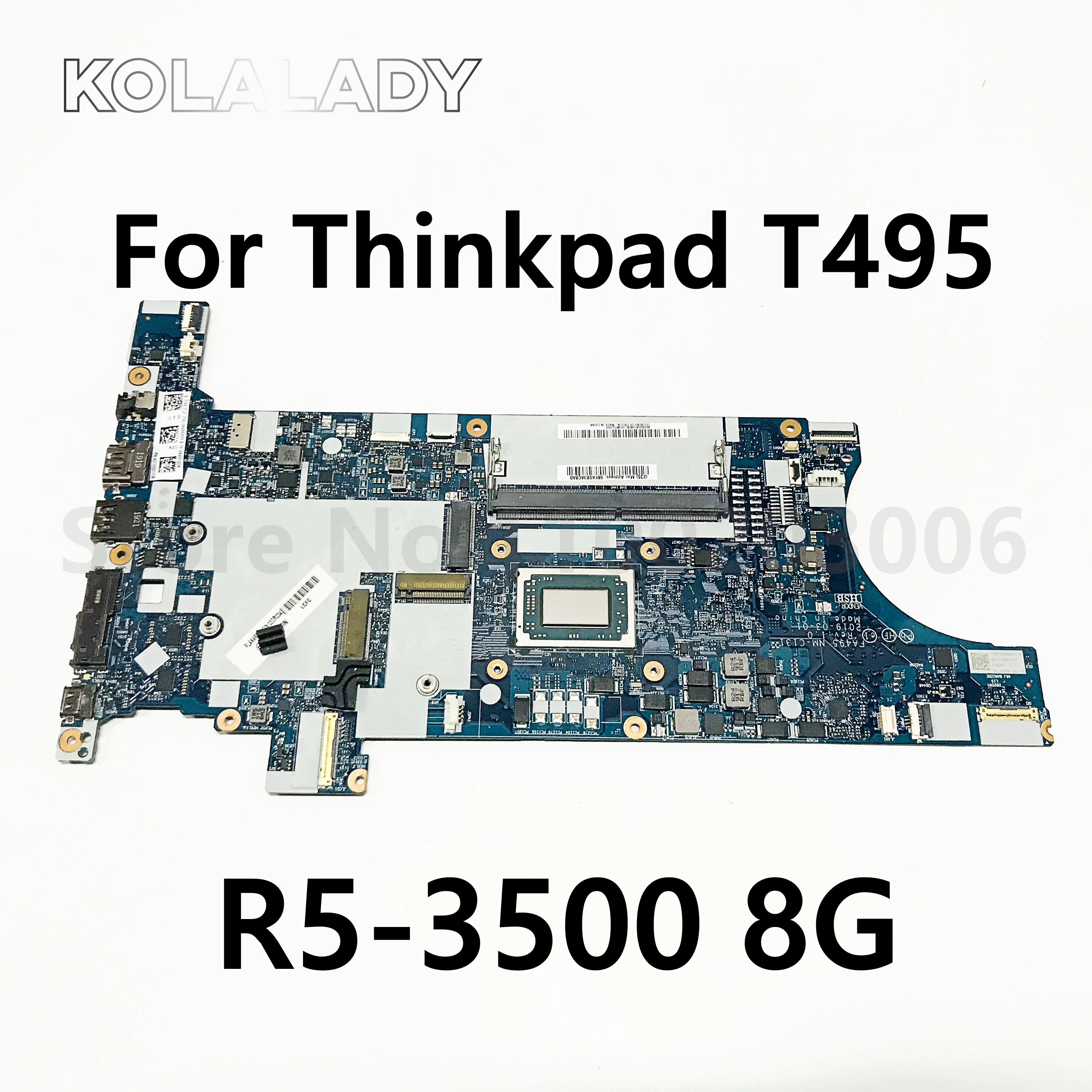 02DM035 02DM034 для Lenovo Thinkpad T495 материнская плата ноутбука FA495 NM-C131 с ризен R5-3500 8G-RAM DDR4