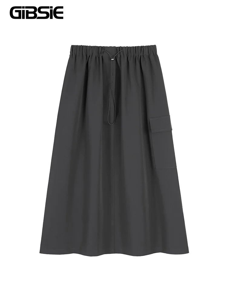 

Юбка-карго Женская трапециевидная с поясом на резинке