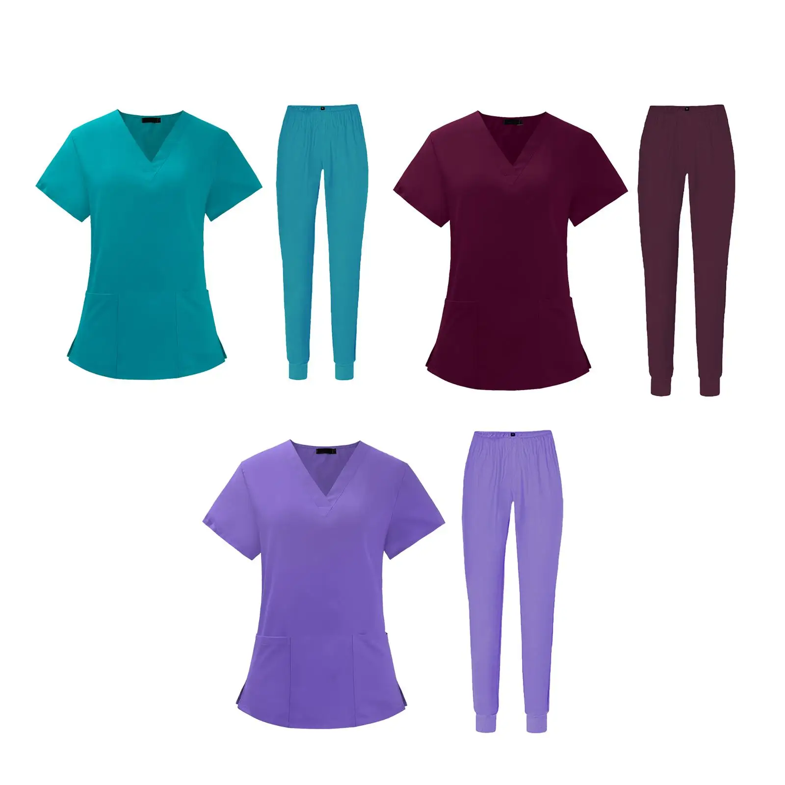 

Uniform Scrub Set Top and Pants Machine Washable Stretch for Women and Man
